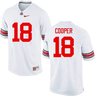 Men's Ohio State Buckeyes #18 Jonathan Cooper White Nike NCAA College Football Jersey June TPX5144RO